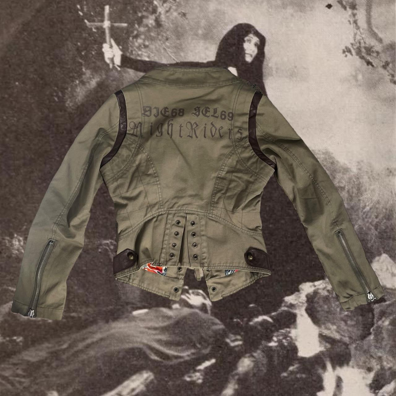 Vintage Diesel military style biker jacket – shopyotts