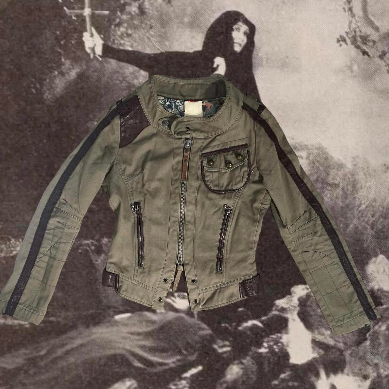 Vintage Diesel military style biker jacket – shopyotts